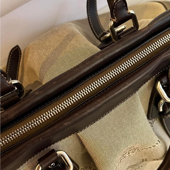 💰SOLD - Prada Logo Satchel in Jacquard Canvas - Picture 13 of 14